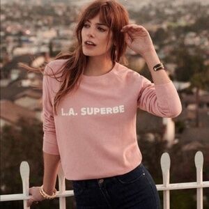 Sézane L.A Superb pink sweatshirt